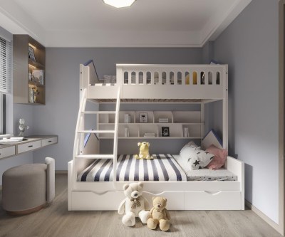 现代男孩儿童房3D模型下载